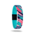 Outside Design of Be You, Bravely: fluid dark pink, light pink, dark purple, light purple, and teal design with black geometric designs added in