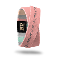 Inside design of How Will You be Remembered? Pale pink background with How Will You Be Remembered? in a light grey text