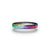 Front design of Love Wins multicolor ring with sketched in text ‘Love Wins’