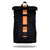 Product image of an Imperial backpack showing a wide strap down the center of it that is interchangeable. The closure strap the item that is for sale on this page and is called Sweet Sunburst and is a solid light orange color