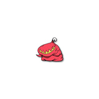 Enamel pin photo of 2020 - Day 20 - Ms. Oh That's Nice: red monster with sharp yellow teeth and one eyeball